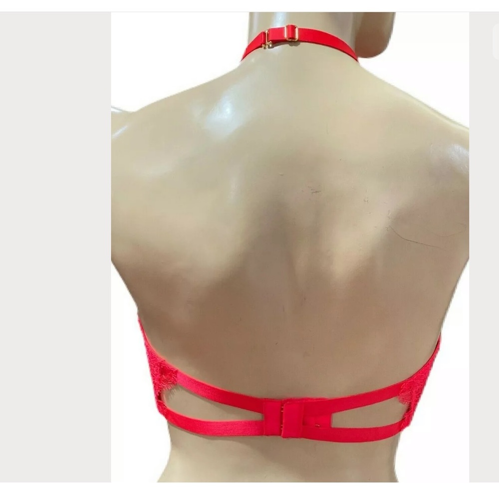 34C VS CHANTILLY LACE HALTER UNLINED BRA NWT - Picture 8 of 8
